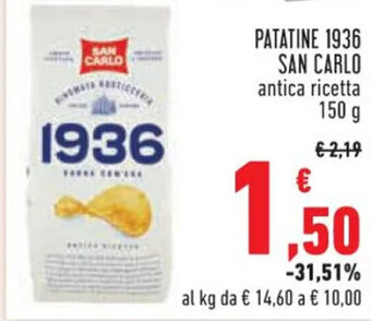 Conad PATATINE 1936 SAN CARLO 150 g offerta