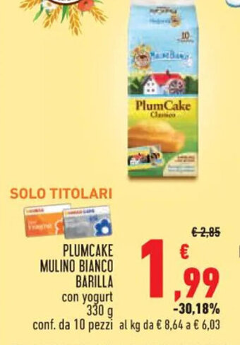 Conad PLUMCAKE MULINO BIANCO BARILLA 330 g offerta