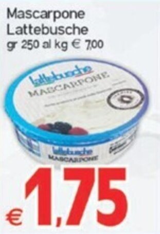 Kanguro Mascarpone Lattebusche gr 250 offerta