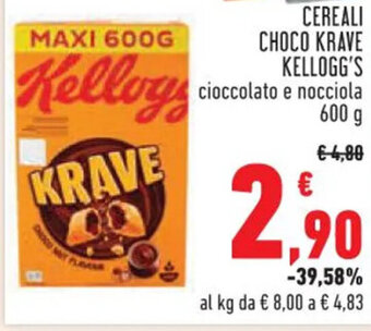 Conad CEREALI CHOCO KRAVE KELLOGG'S 600 g offerta