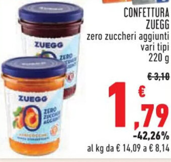 Conad CONFETTURA ZUEGG vari tipi 220 g offerta
