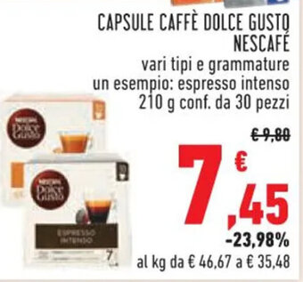 Conad CAPSULE CAFFÈ DOLCE GUSTO NESCAFÉ 210 g offerta