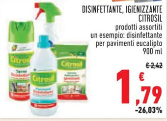 Conad DISINFETTANTE, IGIENIZZANTE CITROSIL 900 ml offerta