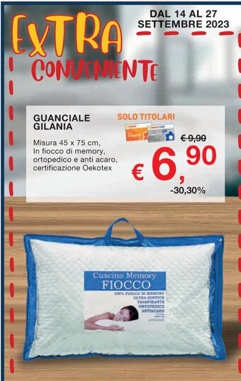 Conad GUANCIALE GILANIA 45 x 75 cm. offerta