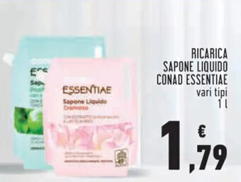 Conad RICARICA SAPONE LIQUIDO CONAD ESSENTIAE vari tipi 1 L offerta