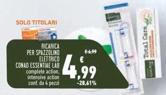 Conad RICARICA PER SPAZZOLINO ELETTRICO CONAD ESSENTIAE LAB offerta