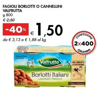 Bennet Valfrutta Fagioli Borlotti O Cannellini offerta