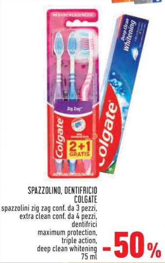 Conad SPAZZOLINO, DENTIFRICIO COLGATE offerta