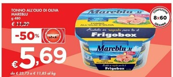 Bennet Mareblu Tonno All'Olio Di Oliva 480 G(ml) offerta