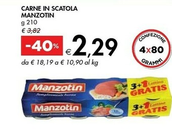 Bennet Manzotin Carne In Scatola offerta