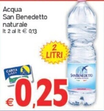 Kanguro Acqua San Benedetto naturale lt 2 offerta