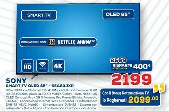 Euronics Sony Smart TV OLED 65" 65A83JXR offerta