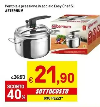 Iper La Grande Aeternum Easy Chef 5L Acciaio Inossidabile offerta