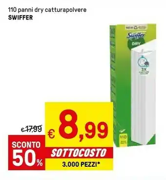 Iper La Grande Swiffer 110 Panni Dry Catturapolvere offerta