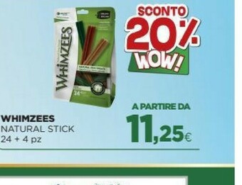 L´Isola dei Tesori Whimzees Natural Stick 28 Pz offerta