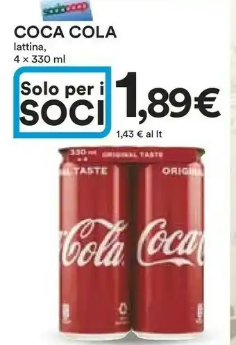 Coop Coca Cola Lattina offerta