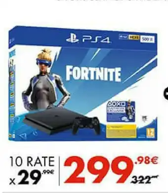 Sony PS4 500GB + Fortnite Nero Wi-Fi