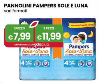 Gala Supermercati PANNOLINI PAMPERS SOLE E LUNA offerta