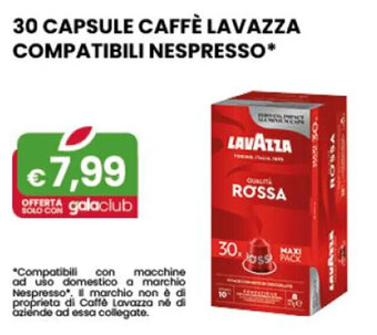 30 CAPSULE CAFFÈ LAVAZZA COMPATIBILI NESPRESSO