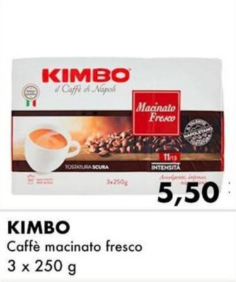 Iper Tosano KIMBO Caffè macinato fresco 3 x 250 g offerta