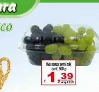 CTS Supermercati Uva Senza Semi offerta
