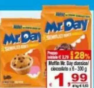 Mr. day Muffin Con Gocce Di Cioccolato