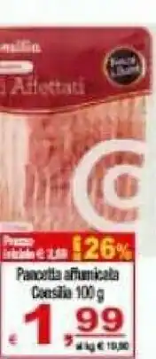 CTS Supermercati Consilia Pancetta Affumicata offerta