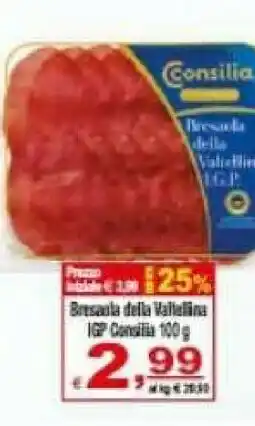 CTS Supermercati Consilia Bresaola Della Valtellina Igp offerta