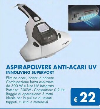 Innoliving supervort aspirapolvere anti-acari uv