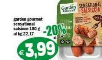 Gros Garden gourmet Sensational Salsiccia 180 G(ml) offerta