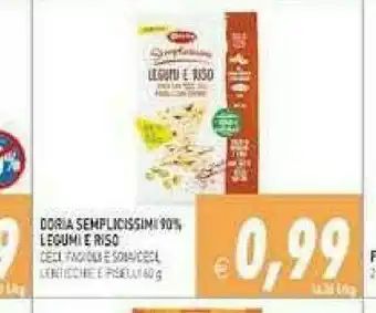 Gros Doria Semplicissimi Legumi E Riso Ceci Fagioli Soia 60 G(ml) offerta