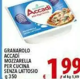 Gros Accadì Granarolo Accadi Mozzarella Per Cucina Senza Lattosio offerta