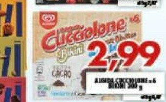 Gros Algida L'Originale Cucciolone X6 Bikini Biscotto Al Cacao Fiordilatte E Cacao 300 G(ml) offerta