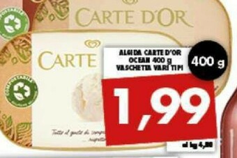 Gros Algida Carte D'Or Panna 400 G(ml) offerta