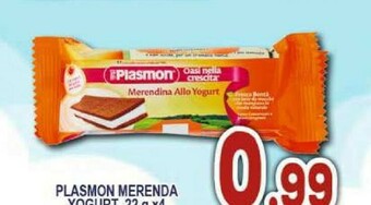 Gros Plasmon Merendina Allo Yogurt 88 G(ml) offerta