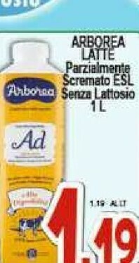 Gros Arborea Latte Parzialmente Scremato UHT offerta