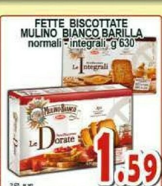 Gros Mulino Bianco Le Dorate Fette Biscottate 630 G(ml) offerta