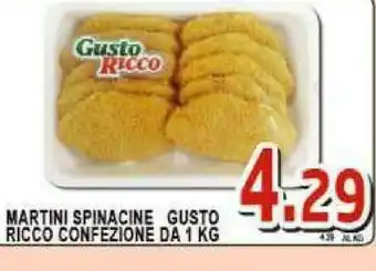 Gros Martini Spinacine Gusto Ricco Confezione offerta
