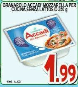 Gros Granarolo Accadi Mozzarella Per Cucina Senza Lattosio offerta