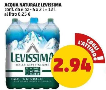 ACQUA NATURALE LEVISSIMA 12 l