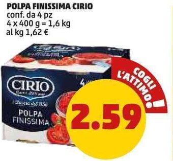 PENNY POLPA FINISSIMA CIRIO 1,6 kg offerta