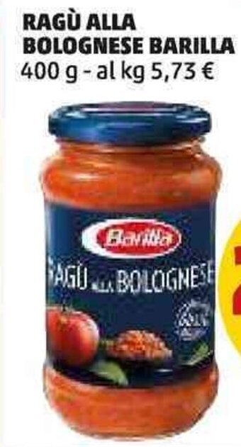 PENNY RAGÙ ALLA BOLOGNESE BARILLA 400 g offerta