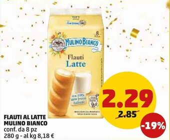 PENNY FLAUTI AL LATTE MULINO BIANCO 280 g offerta