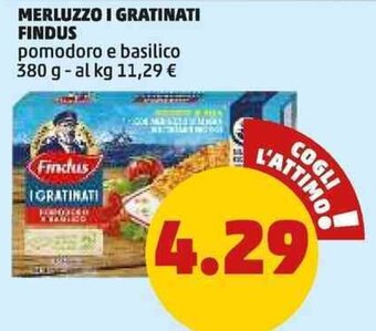 PENNY MERLUZZO I GRATINATI FINDUS 380 g offerta