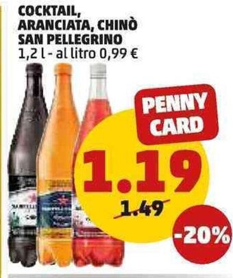 COCKTAIL, ARANCIATA, CHINÒ SAN PELLEGRINO 1,2 l