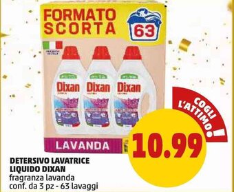 PENNY DETERSIVO LAVATRICE LIQUIDO DIXAN 63 lavaggi offerta