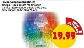 PENNY LAMPADA DA TAVOLO BIJOUX 120x120x270mm offerta