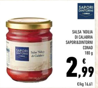 SALSA 'NDUJA DI CALABRIA SAPORI&DINTORNI CONAD 180 g