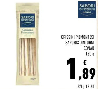 Conad GRISSINI PIEMONTESI SAPORI&DINTORNI CONAD 150 g offerta