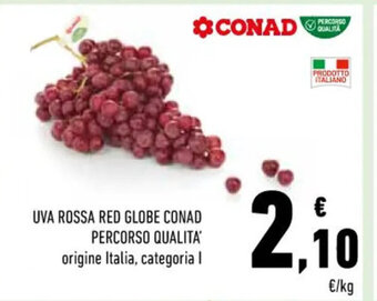 Conad UVA ROSSA RED GLOBE CONAD PERCORSO QUALITA offerta